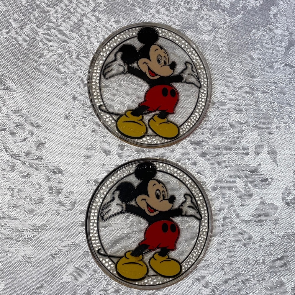 Vintage Mickey Mouse Decorative Coasters.  Qty. (2) - Picture 3 of 4